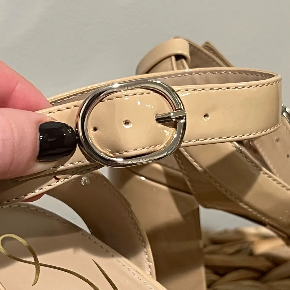 Sam Edelman Nolita Nude Ankle Strap Heel - Size 8 - Picture 8 of 12